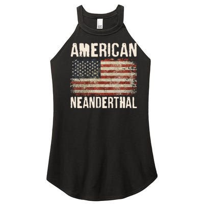 American Neanderthal Distressed US Flag Women’s Perfect Tri Rocker Tank