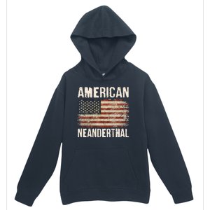 American Neanderthal Distressed US Flag Urban Pullover Hoodie