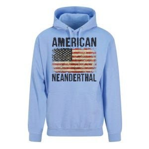 American Neanderthal Distressed US Flag Unisex Surf Hoodie