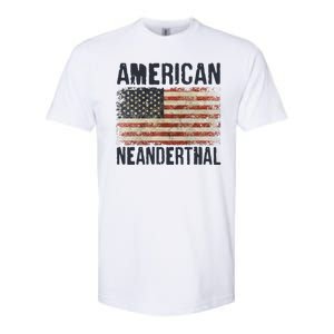 American Neanderthal Distressed US Flag Softstyle CVC T-Shirt