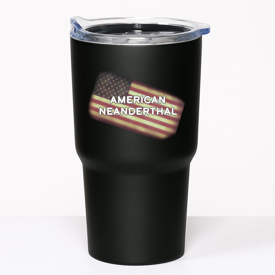 American Neanderthal Flag Tumbler