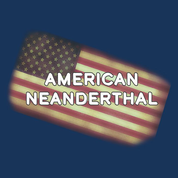 American Neanderthal Flag Button