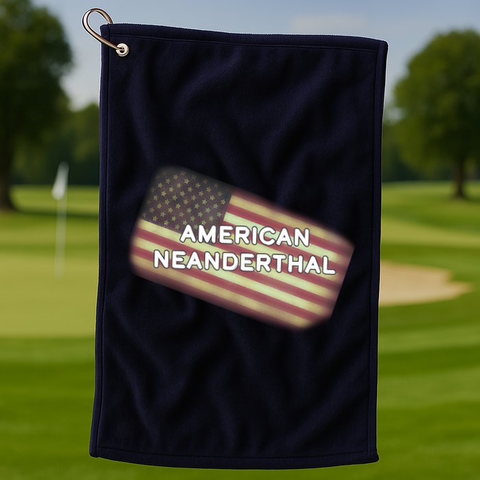 American Neanderthal Flag Golf Towel