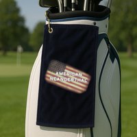 American Neanderthal Flag Golf Towel