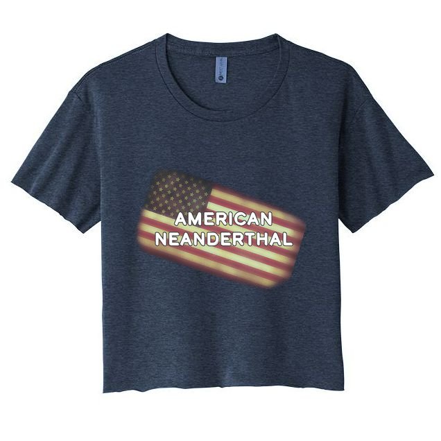 American Neanderthal Flag Crop Top