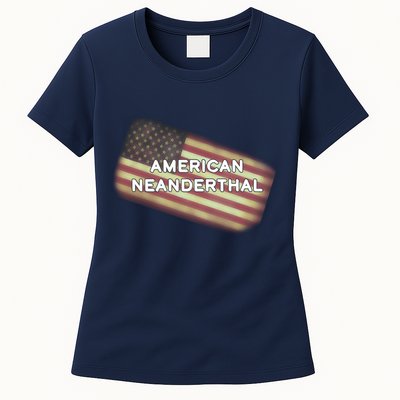 American Neanderthal Flag Womens T-Shirt
