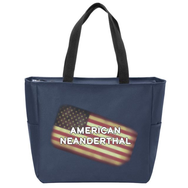 American Neanderthal Flag Zip Tote Bag