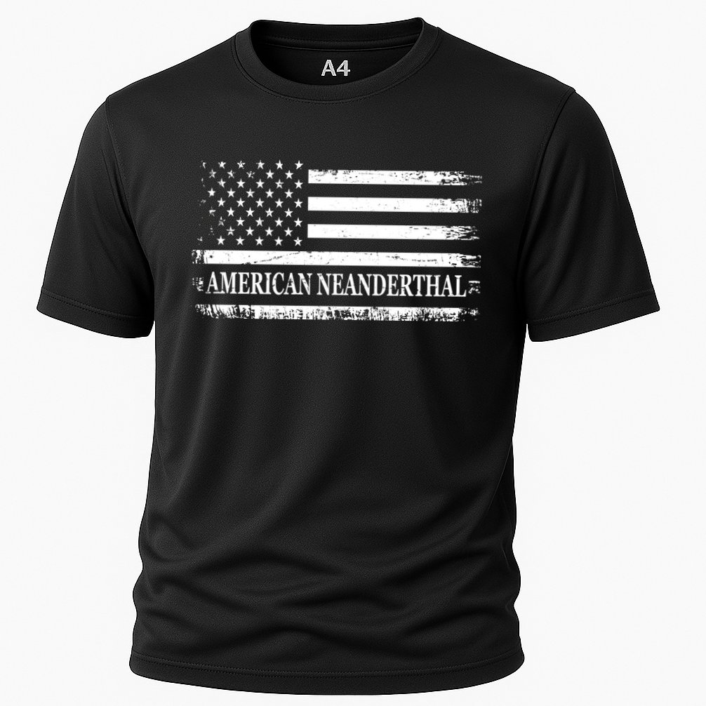 American Neanderthal USA American Flag Cooling Performance Crew T-Shirt