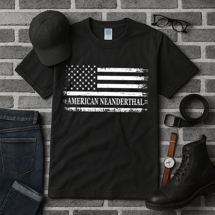 American Neanderthal USA American Flag Tall T-Shirt
