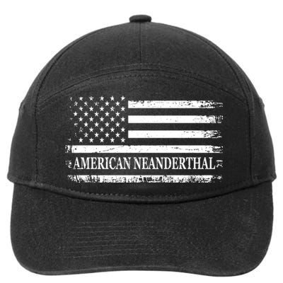 American Neanderthal USA American Flag 7-Panel Snapback Hat