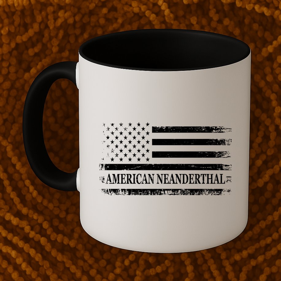 American Neanderthal USA American Flag Mug