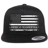 American Neanderthal USA American Flag Flat Bill Trucker Hat