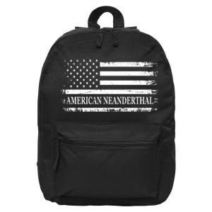 American Neanderthal USA American Flag 16 in Basic Backpack