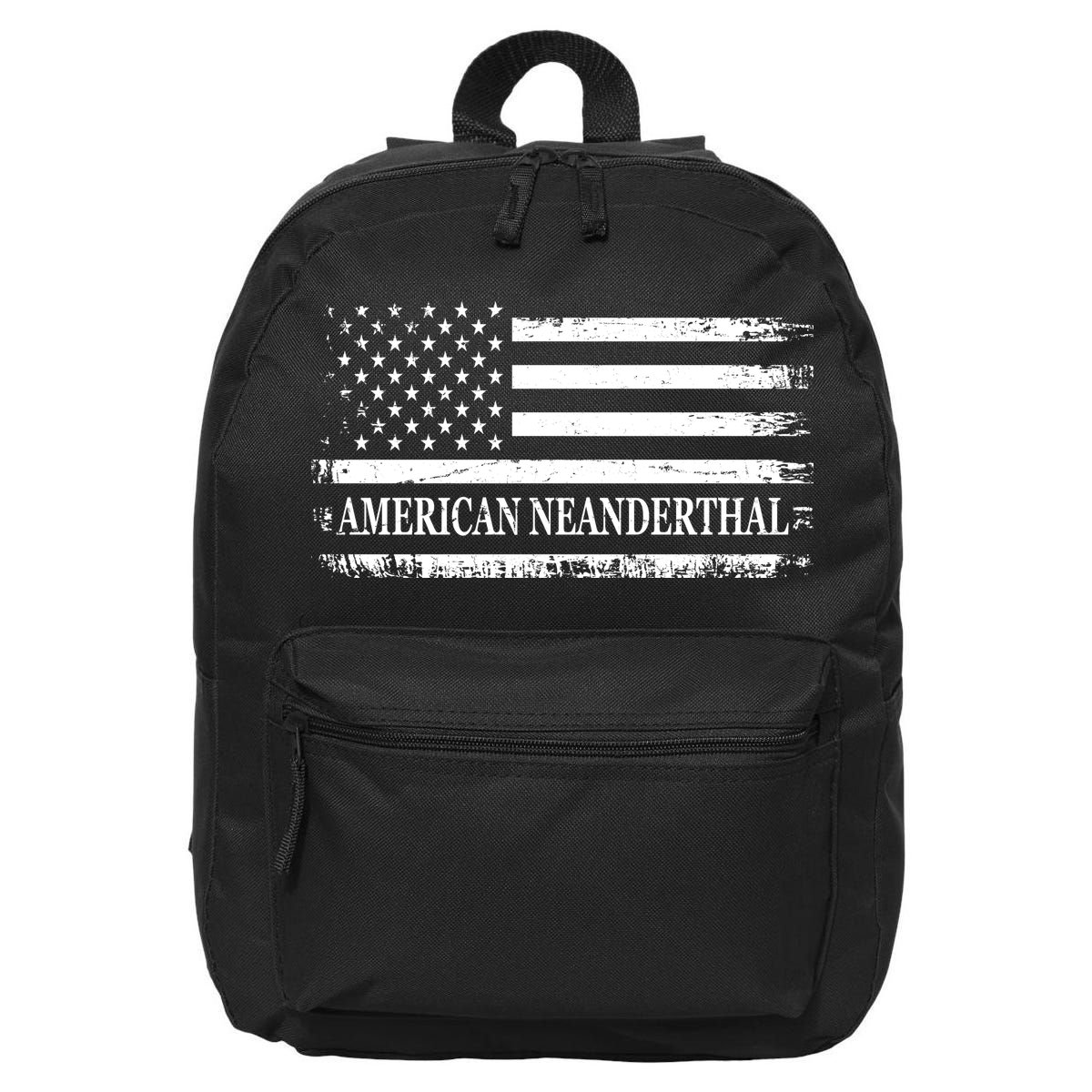 American Neanderthal USA American Flag 16 in Basic Backpack