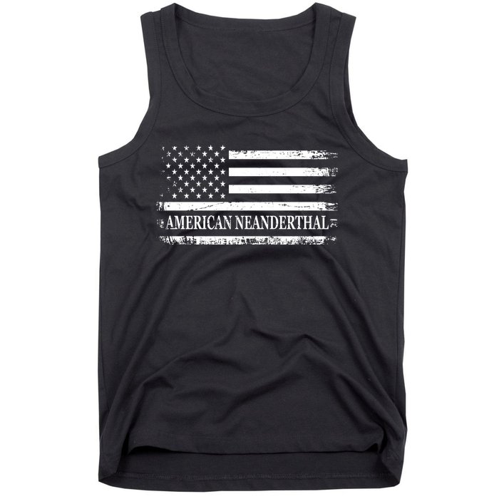 American Neanderthal USA American Flag Tank Top