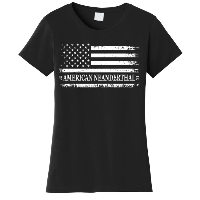 American Neanderthal USA American Flag Women's T-Shirt