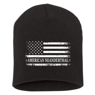 American Neanderthal USA American Flag Short Acrylic Beanie
