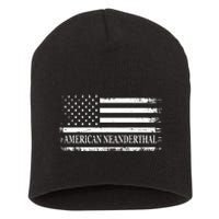 American Neanderthal USA American Flag Short Acrylic Beanie