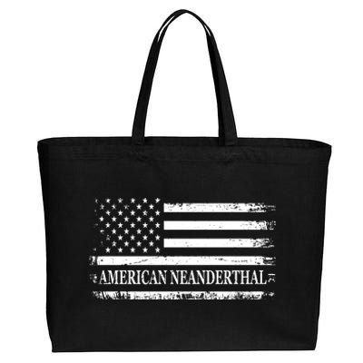 American Neanderthal USA American Flag Cotton Canvas Jumbo Tote