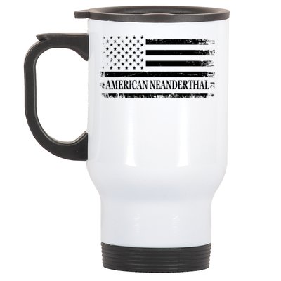 American Neanderthal USA American Flag Stainless Steel Travel Mug