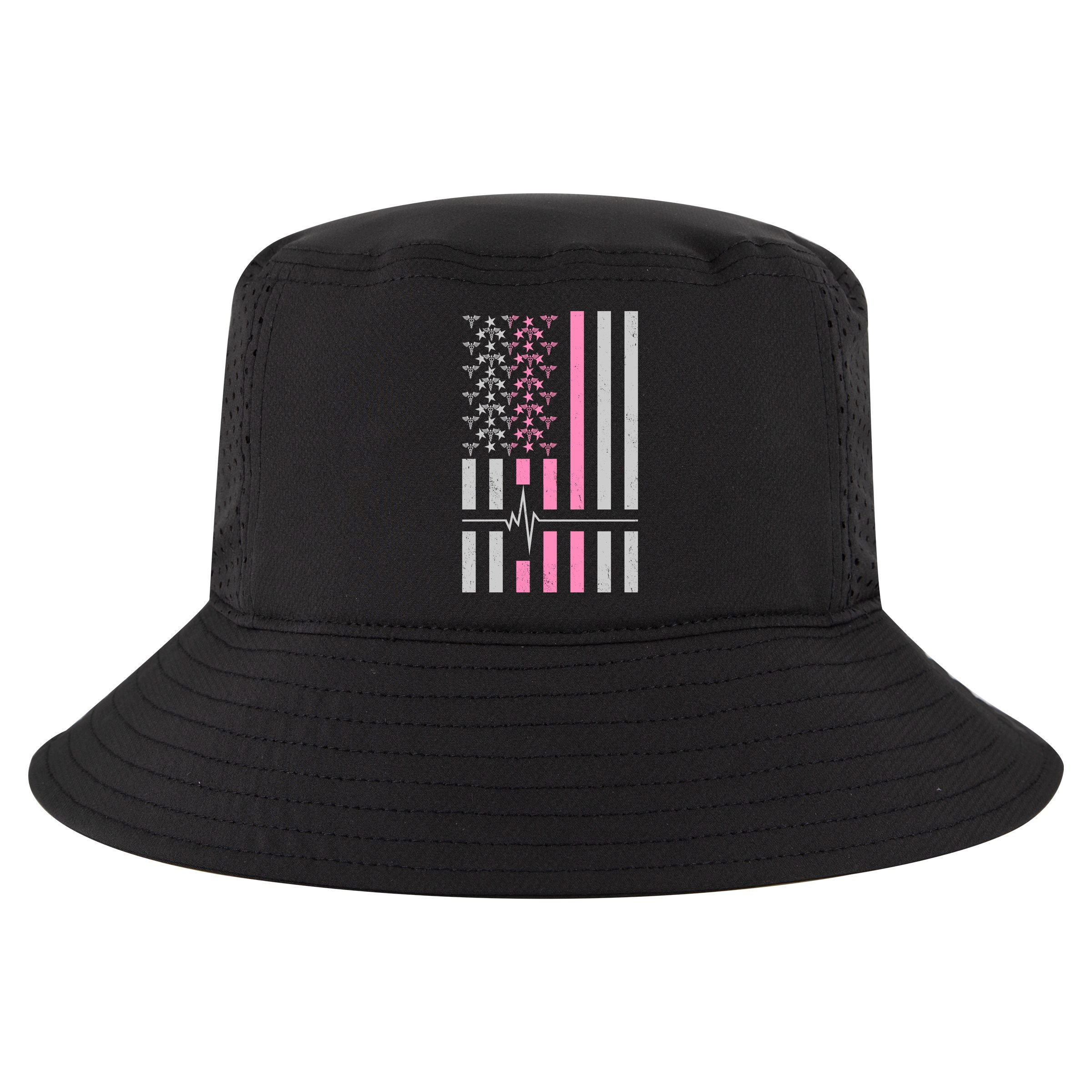 American Nurse USA Flag Cool Comfort Performance Bucket Hat