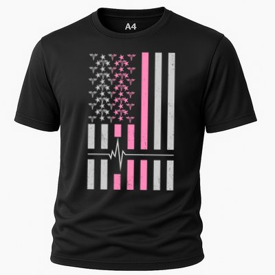 American Nurse USA Flag Cooling Performance Crew T-Shirt
