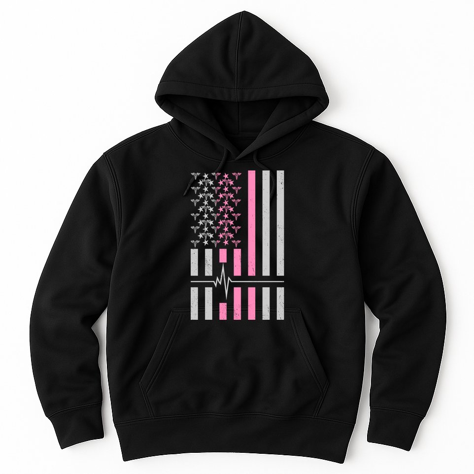 American Nurse USA Flag Hoodie
