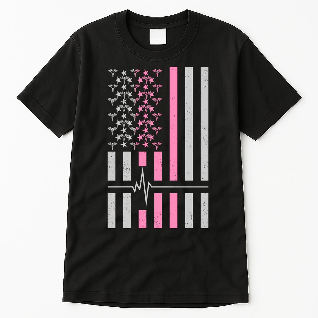 American Nurse USA Flag Tall T-Shirt