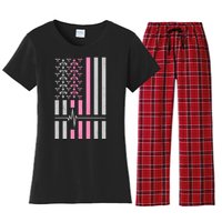 American Nurse USA Flag Women's Flannel Pajama Set