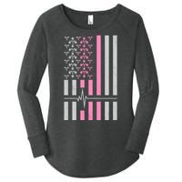 American Nurse USA Flag Women's Perfect Tri Tunic Long Sleeve Shirt