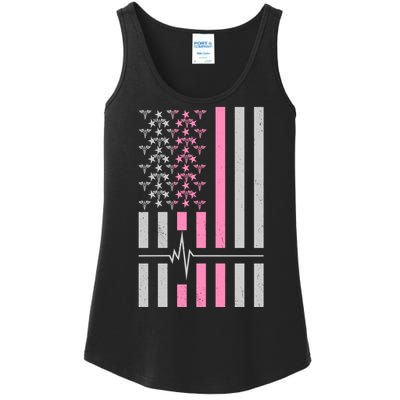 American Nurse USA Flag Ladies Essential Tank