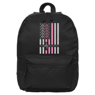 American Nurse USA Flag 16 in Basic Backpack