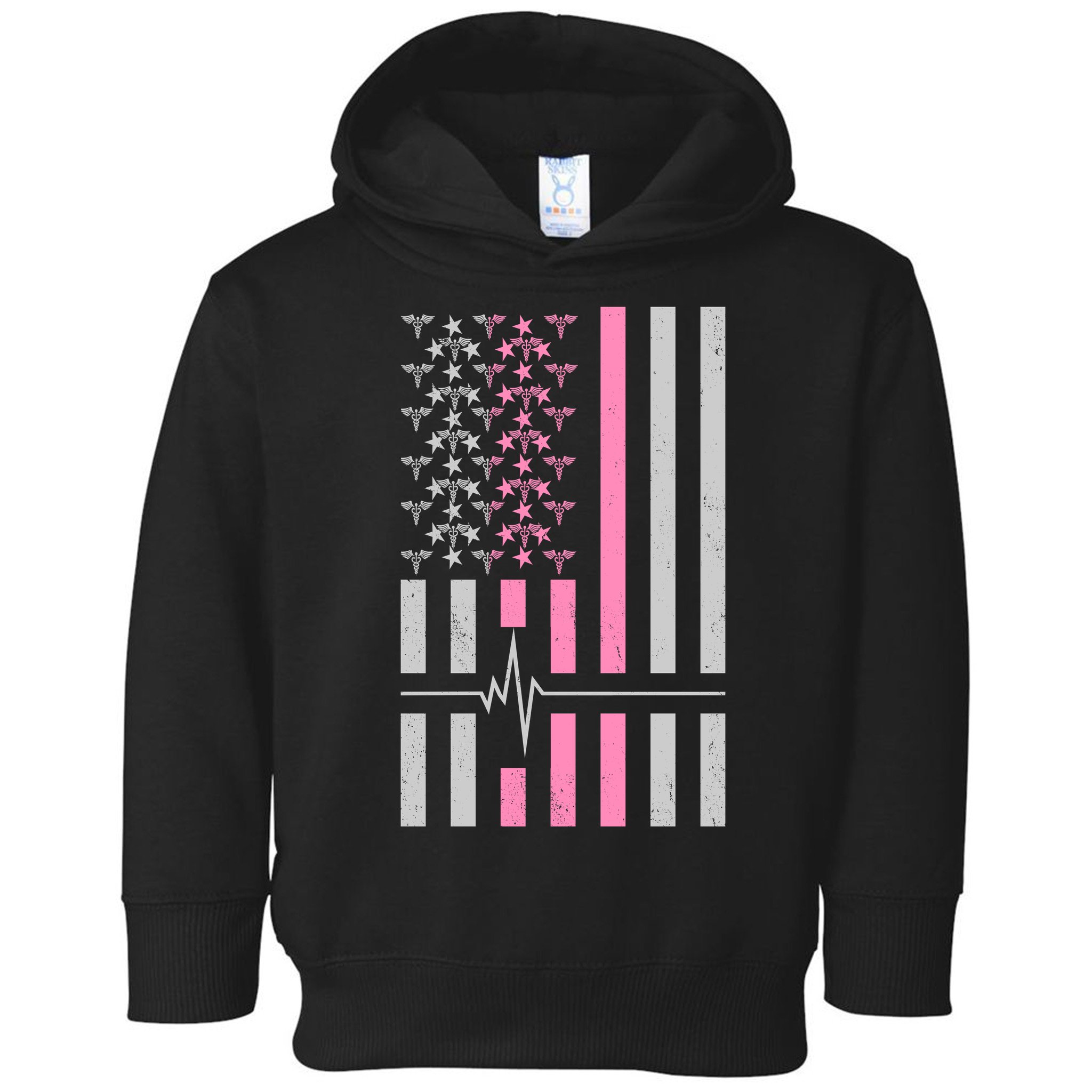 American Nurse USA Flag Toddler Hoodie