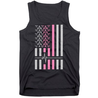 American Nurse USA Flag Tank Top