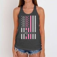 American Nurse USA Flag Women's Knotted Racerback Tank