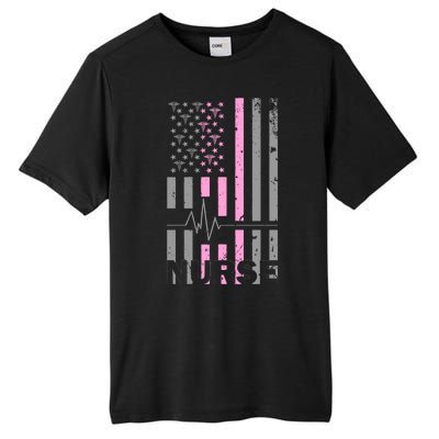 American Nurse Vintage USA Flag Tall Fusion ChromaSoft Performance T-Shirt