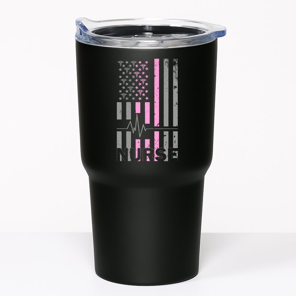American Nurse Vintage USA Flag Tumbler