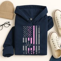 American Nurse Vintage USA Flag Hoodie