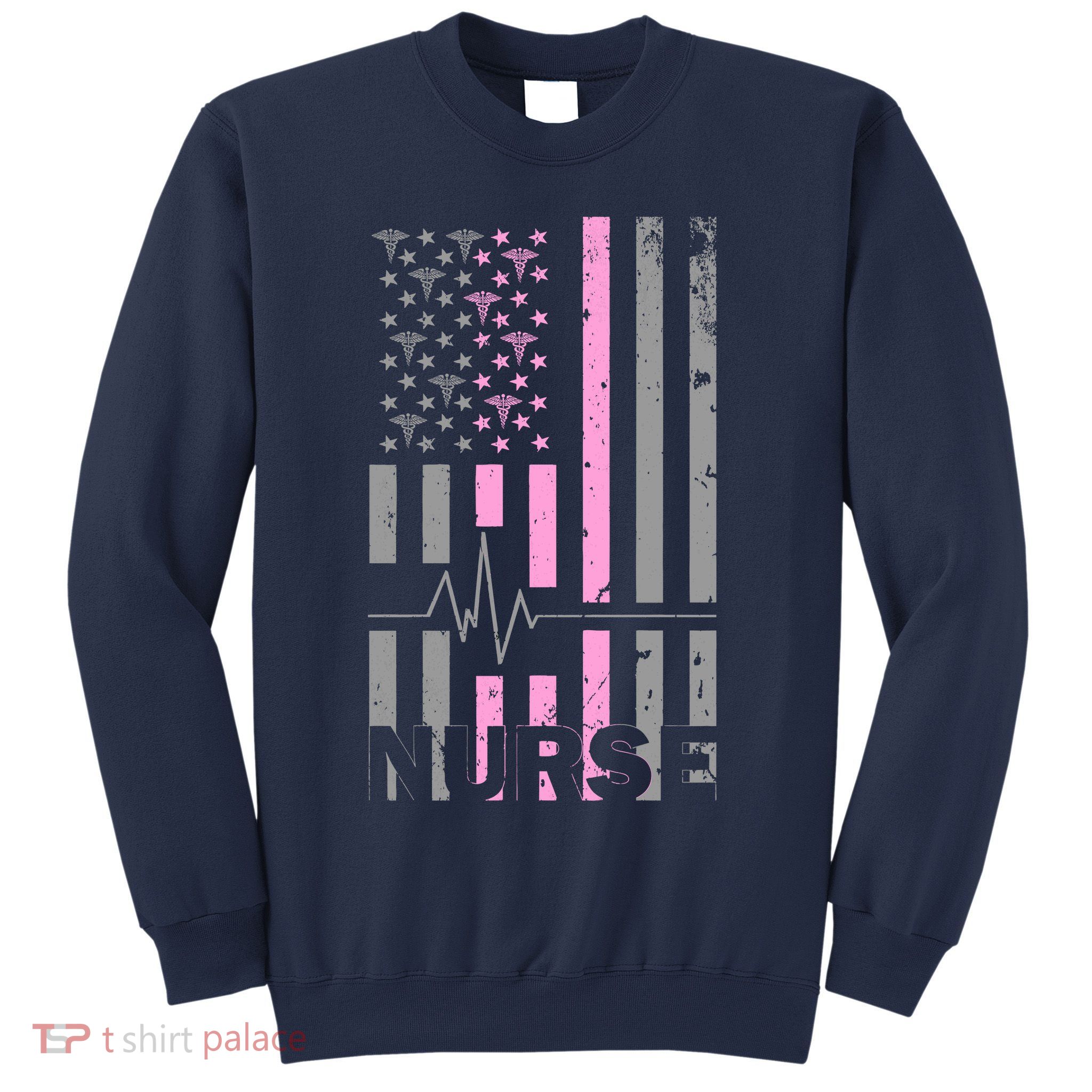 American Nurse Vintage USA Flag Sweatshirt
