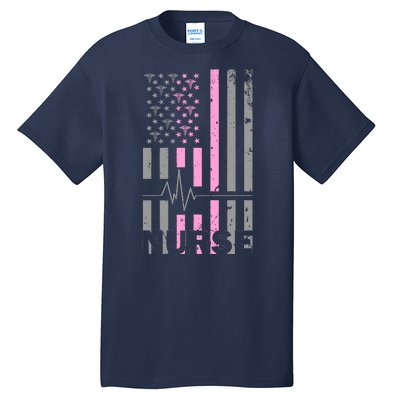 American Nurse Vintage USA Flag Tall T-Shirt