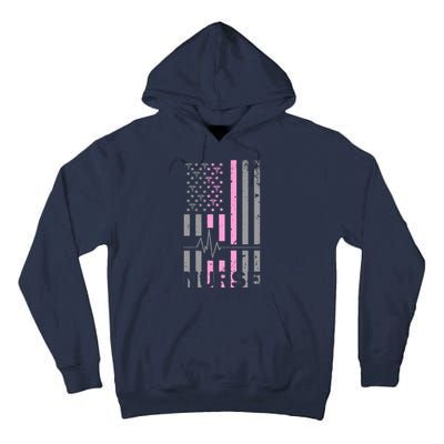 American Nurse Vintage USA Flag Tall Hoodie