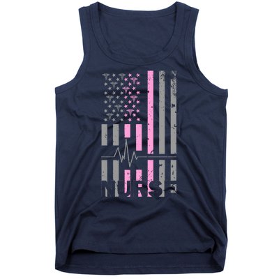 American Nurse Vintage USA Flag Tank Top