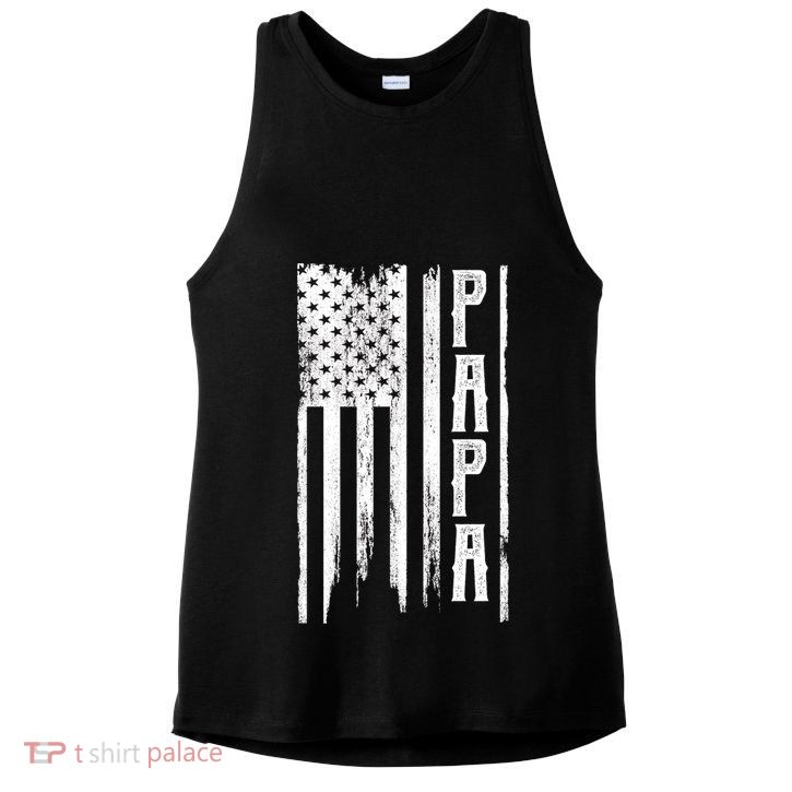 American Papa Flag Ladies PosiCharge Tri-Blend Wicking Tank