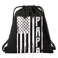 American Papa Flag Drawstring Bag