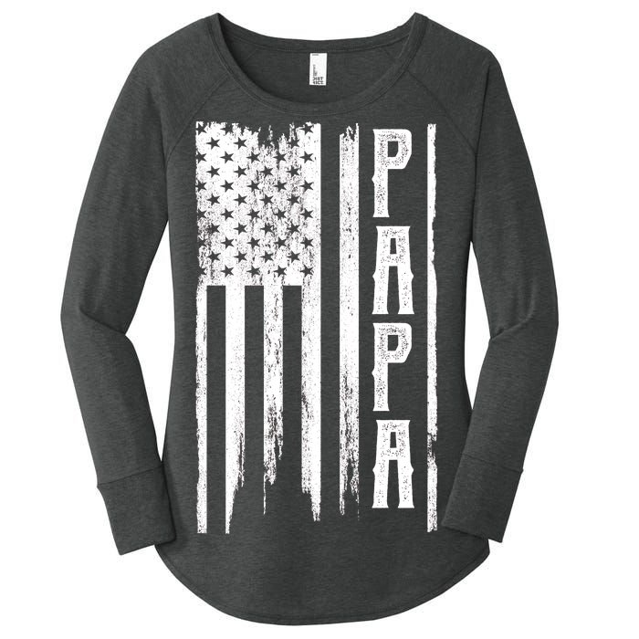 American Papa Flag Women's Perfect Tri Tunic Long Sleeve Shirt