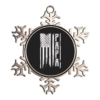 American Papa Flag Metallic Star Ornament