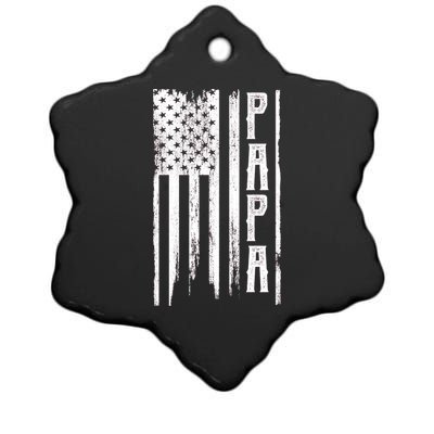 American Papa Flag Ceramic Star Ornament