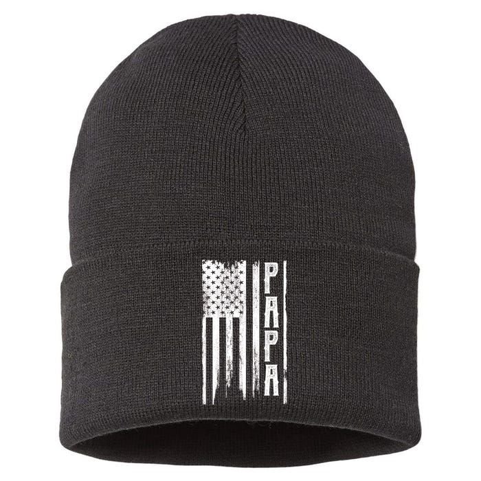 American Papa Flag Sustainable Knit Beanie