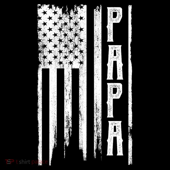 American Papa Flag Baby Bodysuit