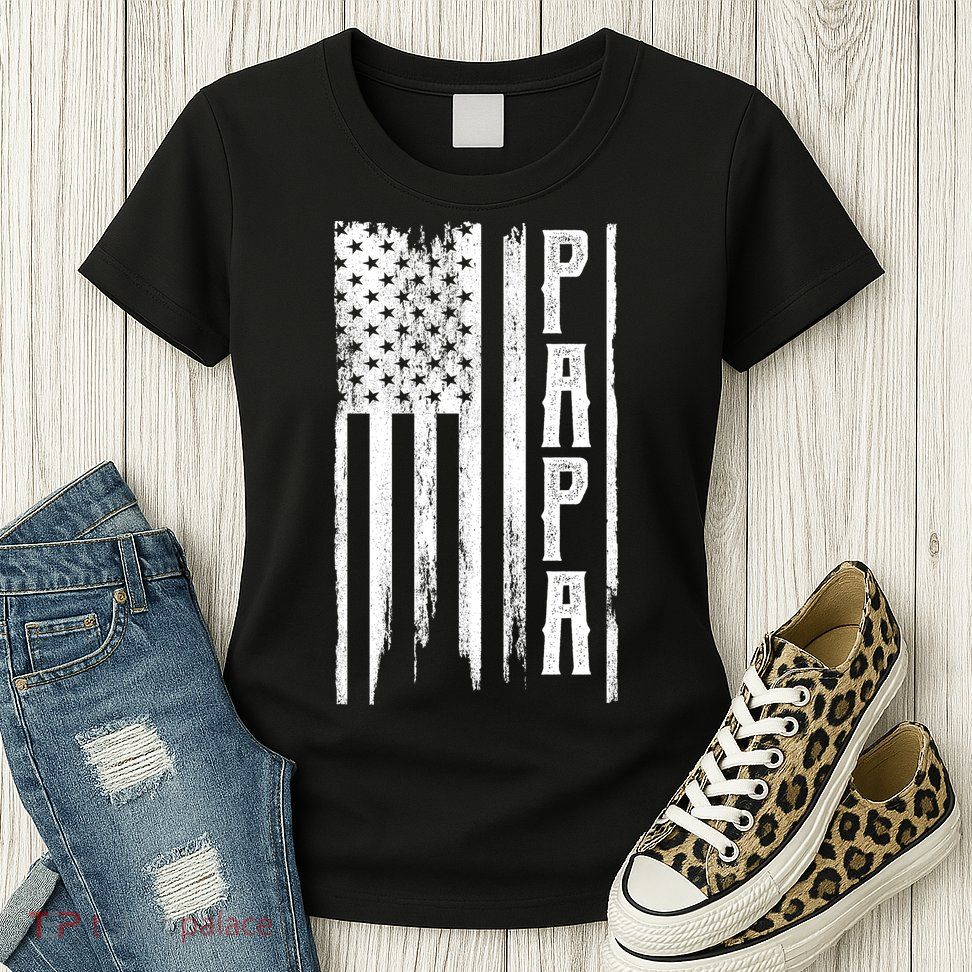 American Papa Flag Womens T-Shirt